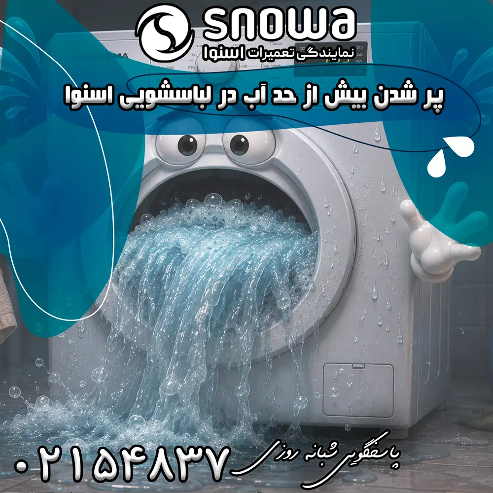 علت پر شدن بیش از حد آب در لباسشویی اسنوا