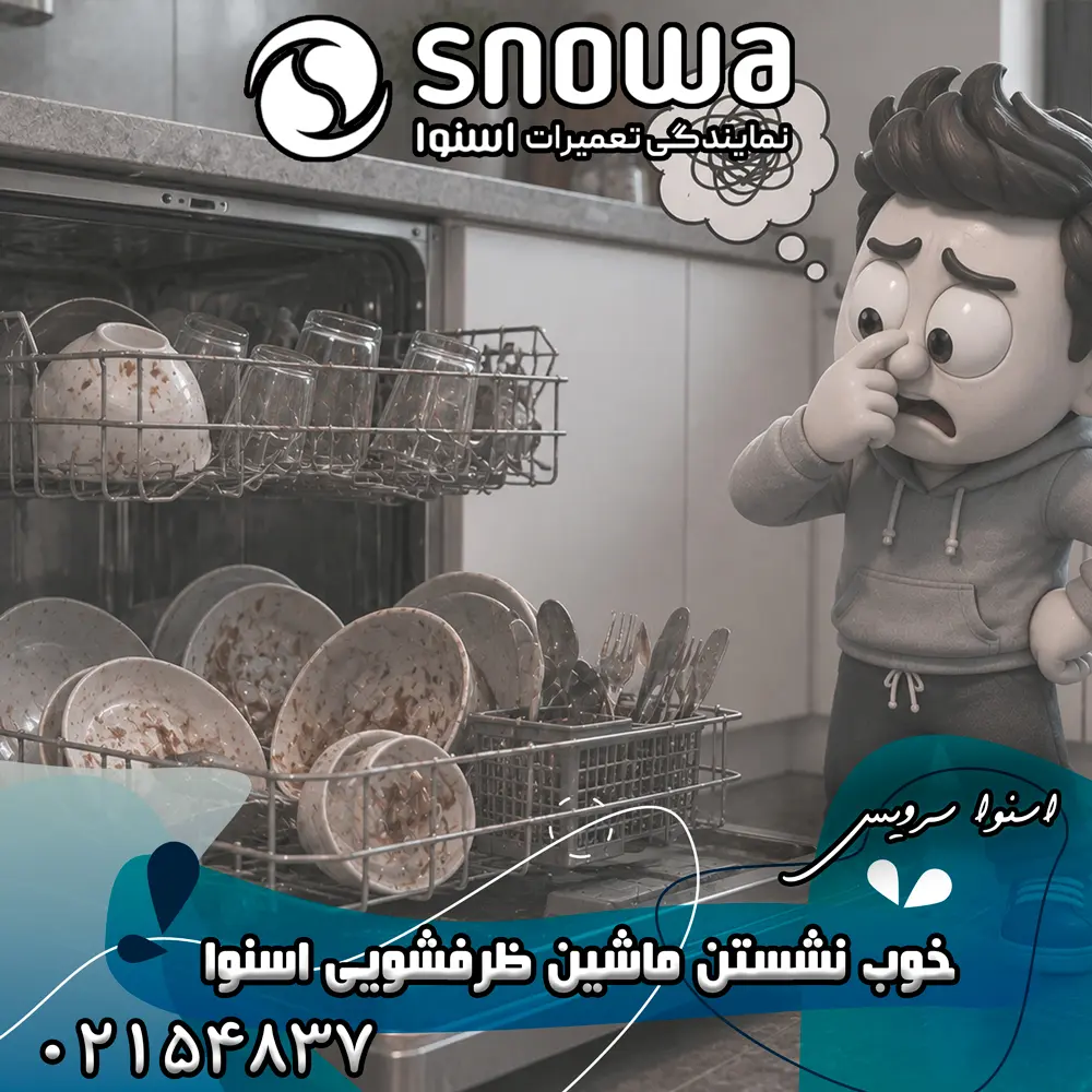 علت خوب نشستن ماشین ظرفشویی اسنوا