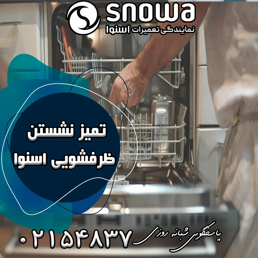 علت تمیز نشستن ظرفشویی اسنوا